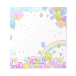 Bloco De Notas Balão Pastel