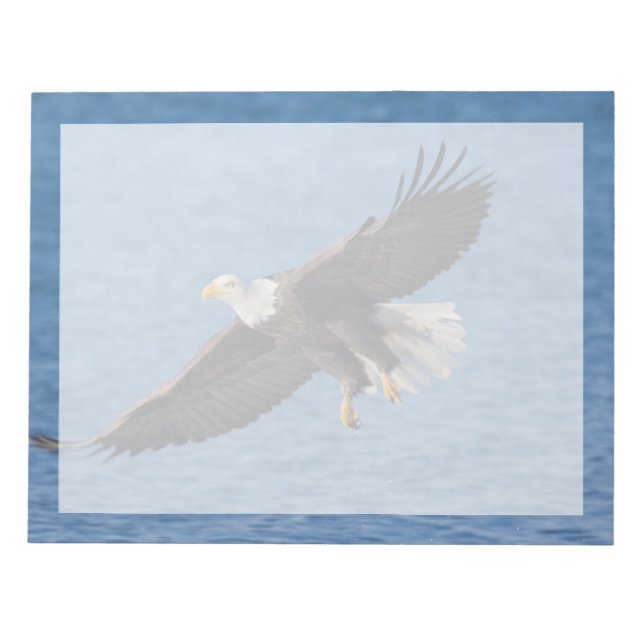 Bloco De Notas Bald eagle in flight (Frente)