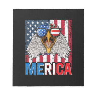 Bloco De Notas Bald Eagle Merica 4 de julho