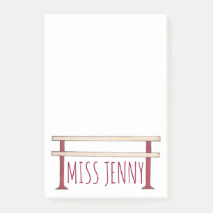 Bloco De Notas Balé Ballerina Dance Classe Studio Professor Barre