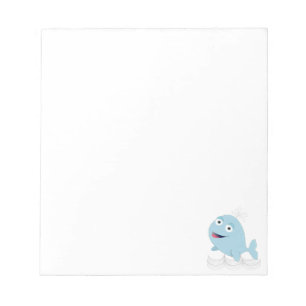 Bloco De Notas Baleia Azul Personalizada