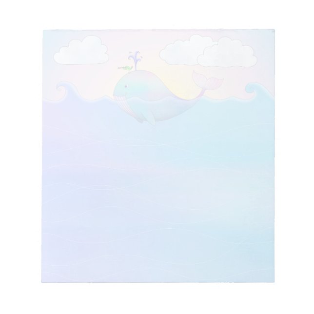 Bloco De Notas Baleia - Notepad de 5,5" x 6" (Frente)