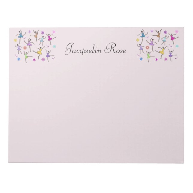 Bloco De Notas Ballerina Dance Notepads Personalizados (Frente)
