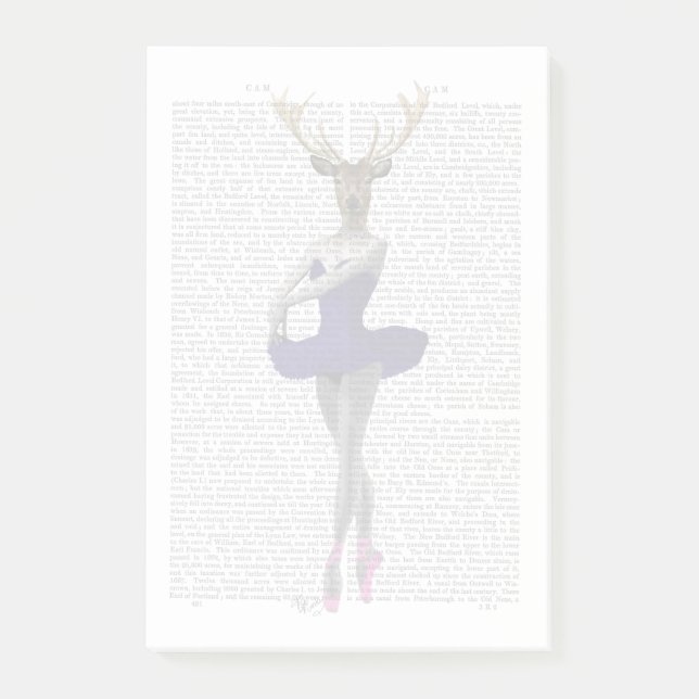 Bloco De Notas Ballerina Deer em Azul (Frente)