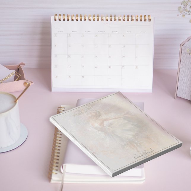 Bloco De Notas Ballerina Elegant Pose Bord (Criador carregado)