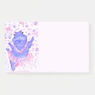 Bloco De Notas Ballerina Hipopótamo Post-it® Notas