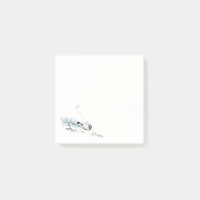 Bloco De Notas Ballerina se estendendo em azul Tutu (Frente)