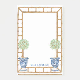 Bloco De Notas Bambu & Olive Topiary | Chinoiserie