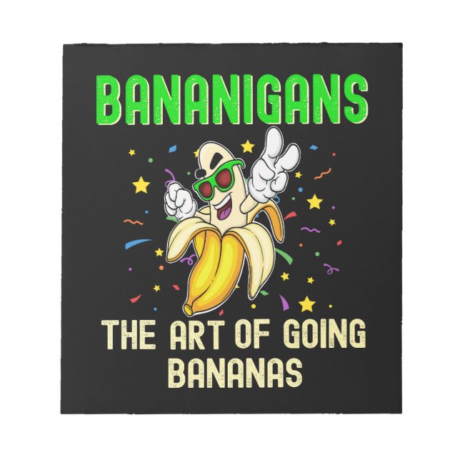 Bloco De Notas Bananigans Art of Goa Bananas, Banana Bobo Legal (Frente)