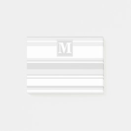 Bloco De Notas Banda de cinza leve monograma