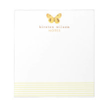 Bandas Amarelas Elegantes e Borboletas - Personali