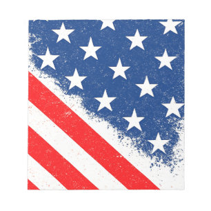 Bloco De Notas Bandeira Americana Camisa Estrelas Patriótica dos 