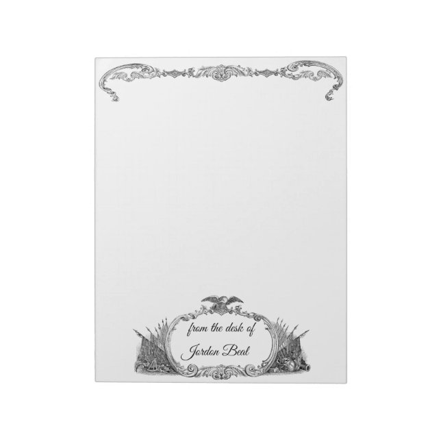 Bloco De Notas Bandeira americana e Bloco de Águia (Invertido)