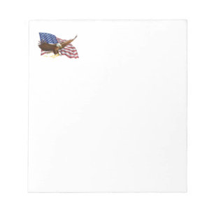 Bloco De Notas Bandeira americana e Eagle