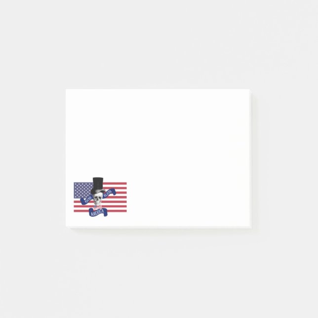Bloco De Notas Bandeira Americana Patriótica (Frente)