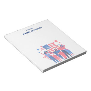 Bloco De Notas Bandeira Americana Personalizada Patriótica EUA 
