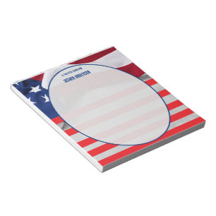 Bloco De Notas Bandeira Americana Personalizada Patriótica EUA 