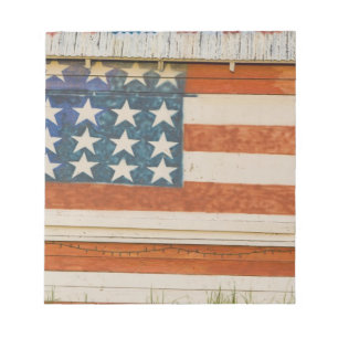 Bloco De Notas bandeira americana pintada em um estande de fogos