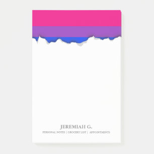 Bloco De Notas Bandeira bissexual do orgulho