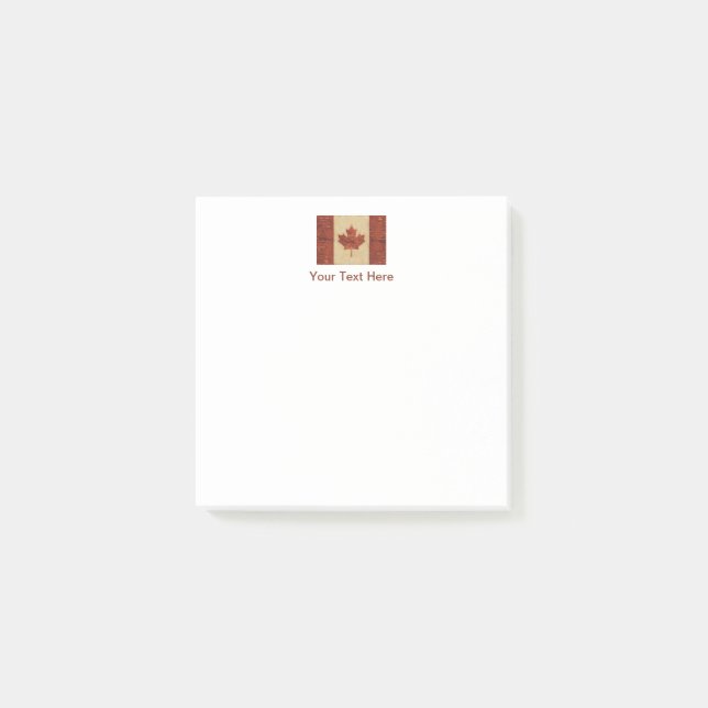 Bloco De Notas Bandeira Canadiana No Latido De Nascimento Interio (Frente)