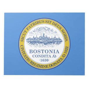 Bloco De Notas Bandeira da Cidade de Boston (Massachusetts)