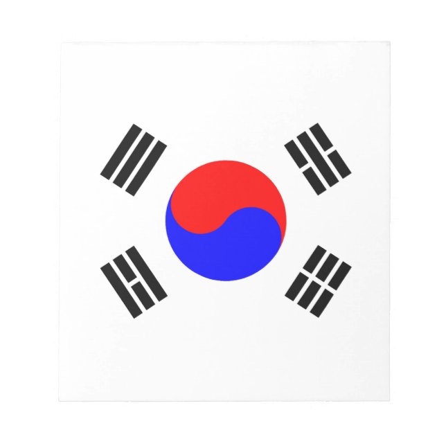 Bloco De Notas Bandeira da Coreia do Sul (Frente)