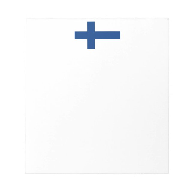 Bloco De Notas Bandeira da Finlândia (Frente)