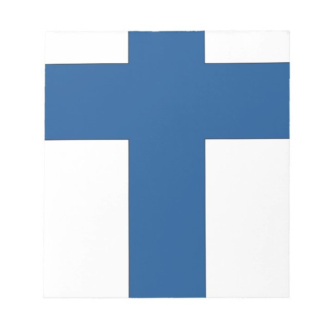 Bloco De Notas Bandeira da Finlândia (Frente)