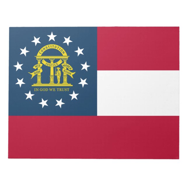 Bloco De Notas Bandeira da Geórgia (Estado dos EUA) (Frente)