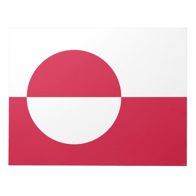Bloco De Notas Bandeira da Gronelândia (Frente)