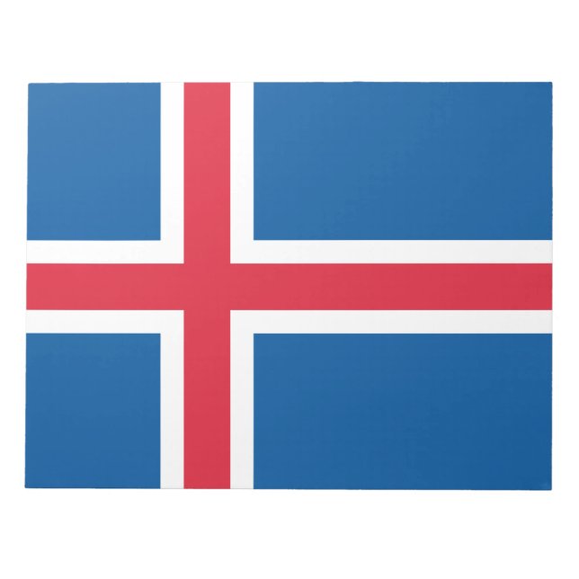 Bloco De Notas Bandeira da Islândia (Frente)