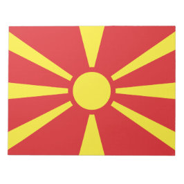 Bloco De Notas Bandeira da Macedônia do Norte