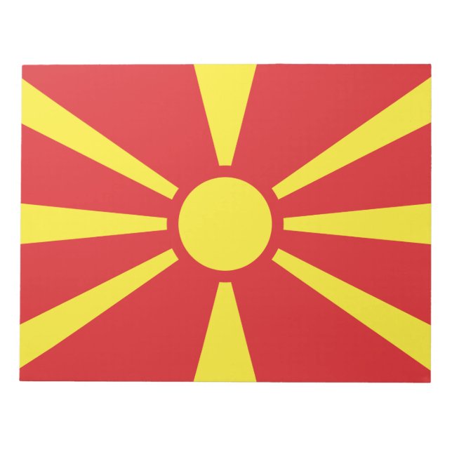 Bloco De Notas Bandeira da Macedônia do Norte (Frente)