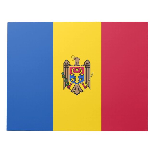 Bloco De Notas Bandeira da Moldávia (Frente)