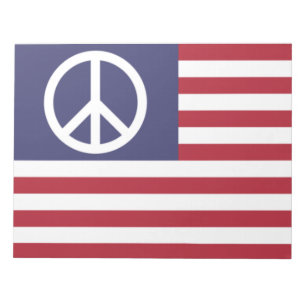 Bloco De Notas Bandeira da Paz dos Estados Unidos