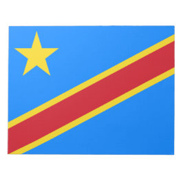 Bloco De Notas Bandeira da RDC (República Democrática do Congo)