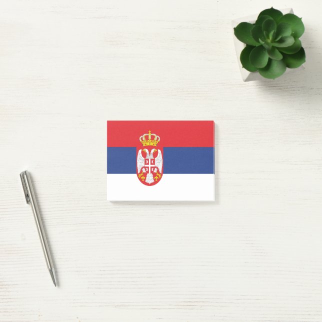 Bloco De Notas Bandeira da Sérvia (Escritótio)