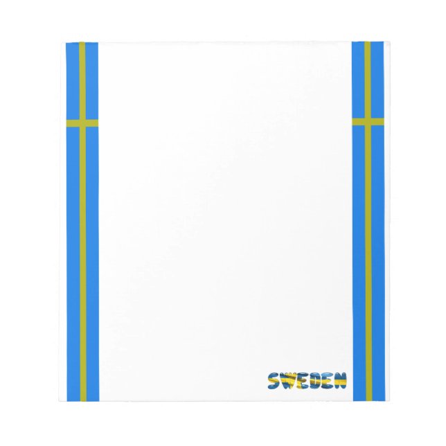 Bloco De Notas bandeira da Suécia (Frente)