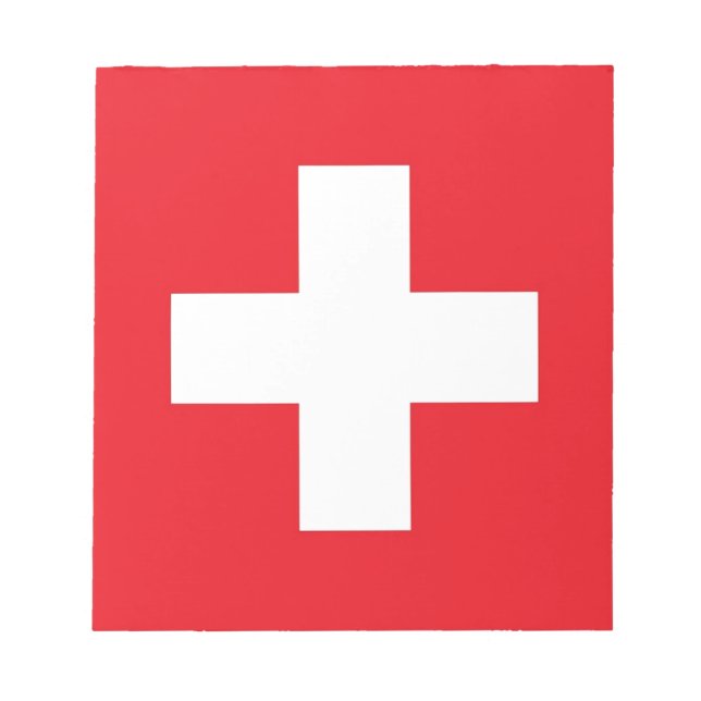 Bloco De Notas Bandeira da Suíça (Frente)