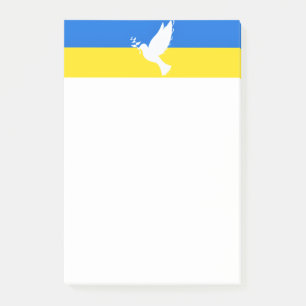 Bloco De Notas Bandeira da Ucrânia - Vara da Paz - Liberdade - Pa