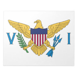Bloco De Notas Bandeira das Ilhas Virgens dos Estados Unidos