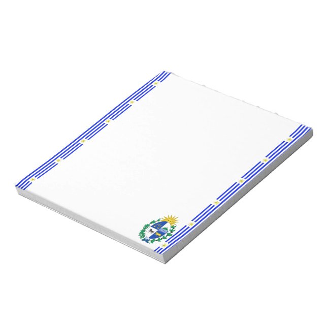 Bloco De Notas bandeira das listras uruguaias (Invertido)