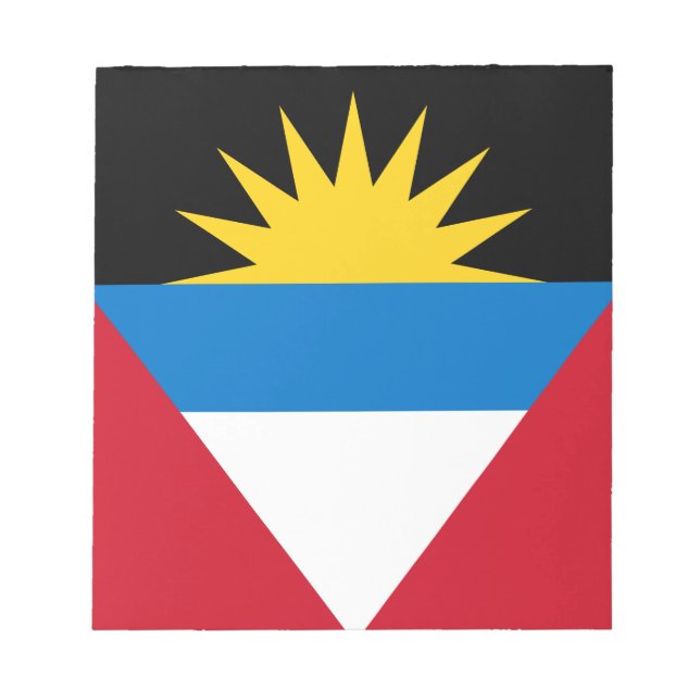 Bloco De Notas Bandeira de Antígua e Barbuda Patriótica (Frente)