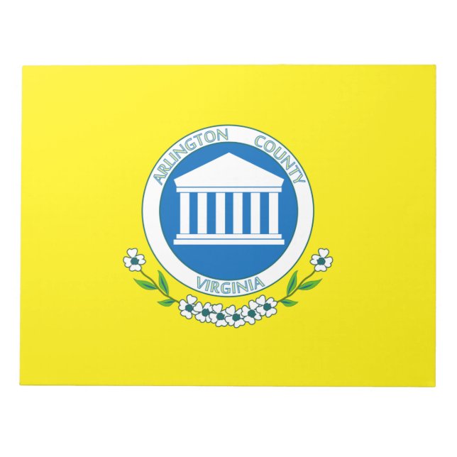 Bloco De Notas Bandeira de Arlington (Virgínia) (Frente)