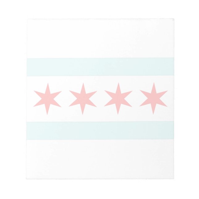 Bloco De Notas Bandeira de Chicago (Frente)