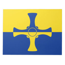 Bloco De Notas Bandeira de Durham (distrito do Reino Unido)