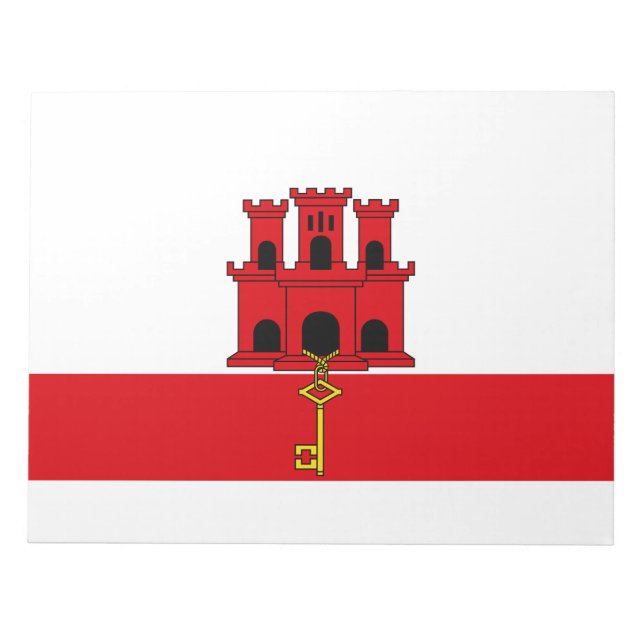 Bloco De Notas Bandeira de Gibraltar (Frente)