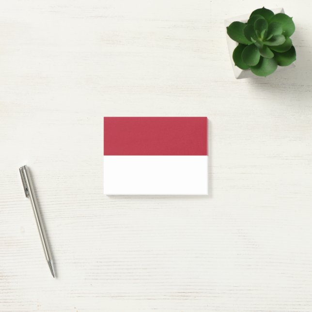Bloco De Notas bandeira de Mônaco (Escritótio)
