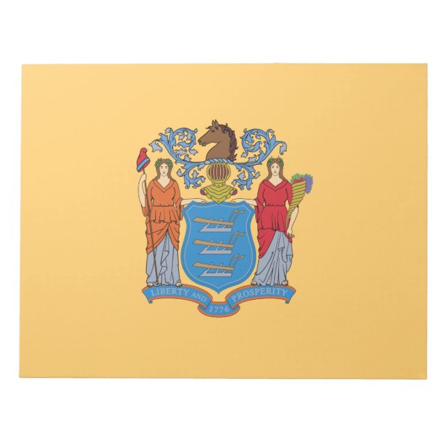Bloco De Notas Bandeira de Nova Jersey (Frente)