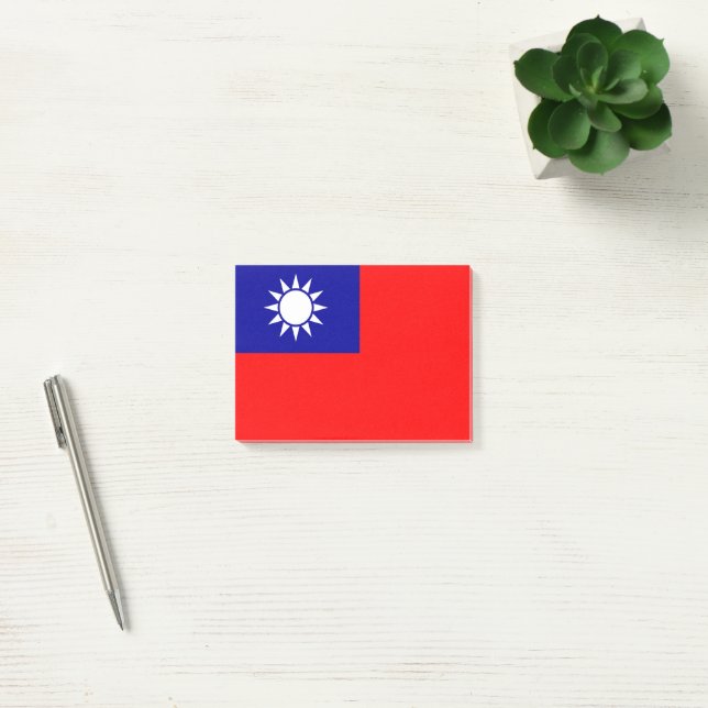 Bloco De Notas Bandeira de Taiwan: República da China, Taipé Chin (Escritótio)